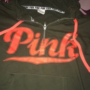 Pink quarter zip